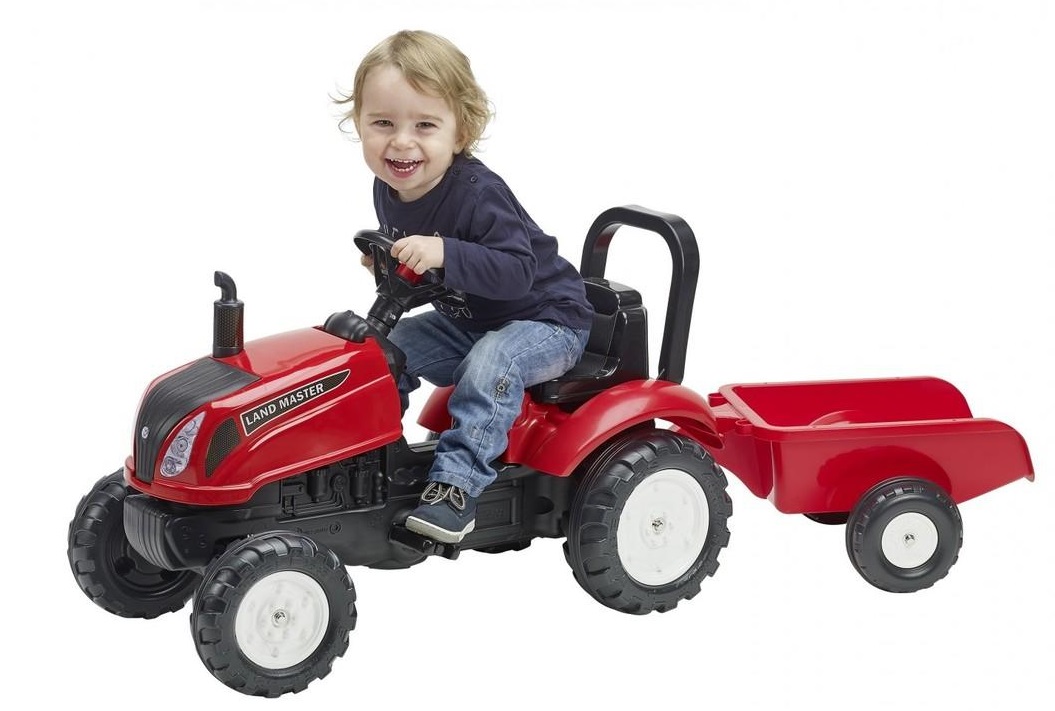 Šliapací traktor Falk pre deti od 2 rokov Lan Master červený