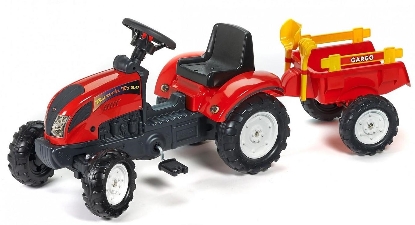 Šliapací traktor Falk pre deti od 2 rokov Lan Master červený